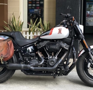 HARLEY FATBOB - TRẮNG ĐEN CAM