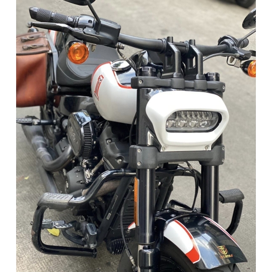 HARLEY FATBOB - TRẮNG ĐEN CAM